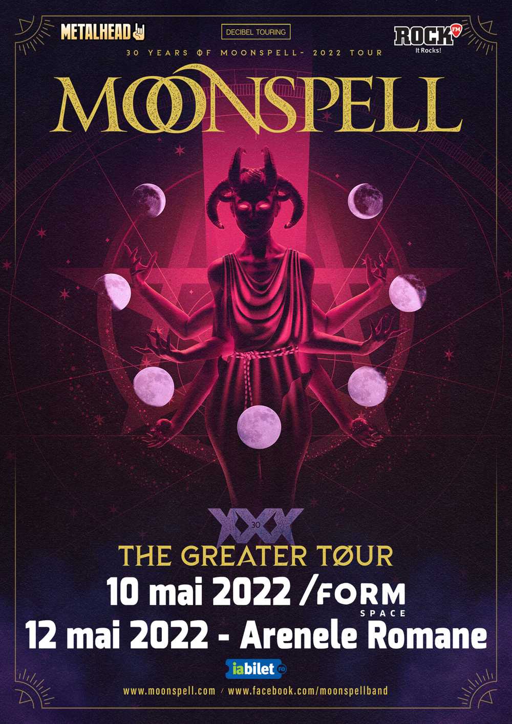 Moonspell - Doua concerte in Romania in 2022