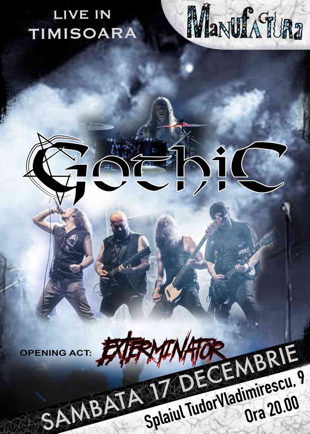 Gothic va susține un concert în clubul Manufactura