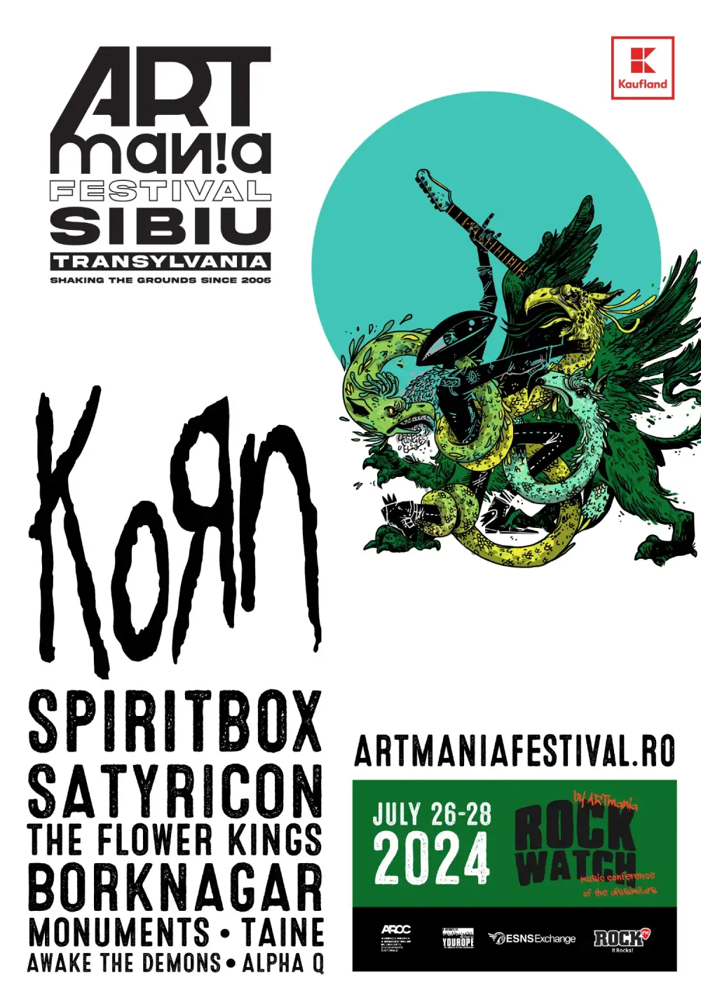 Korn si Spiritbox vin la ARTmania Festival 2024!
